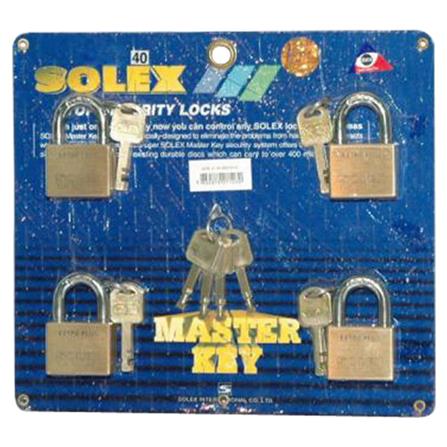 กุญแจมาสเตอร์คีย์ SOLEX 4:1/40 40 มม. แพ็ก 4 ชิ้น_0