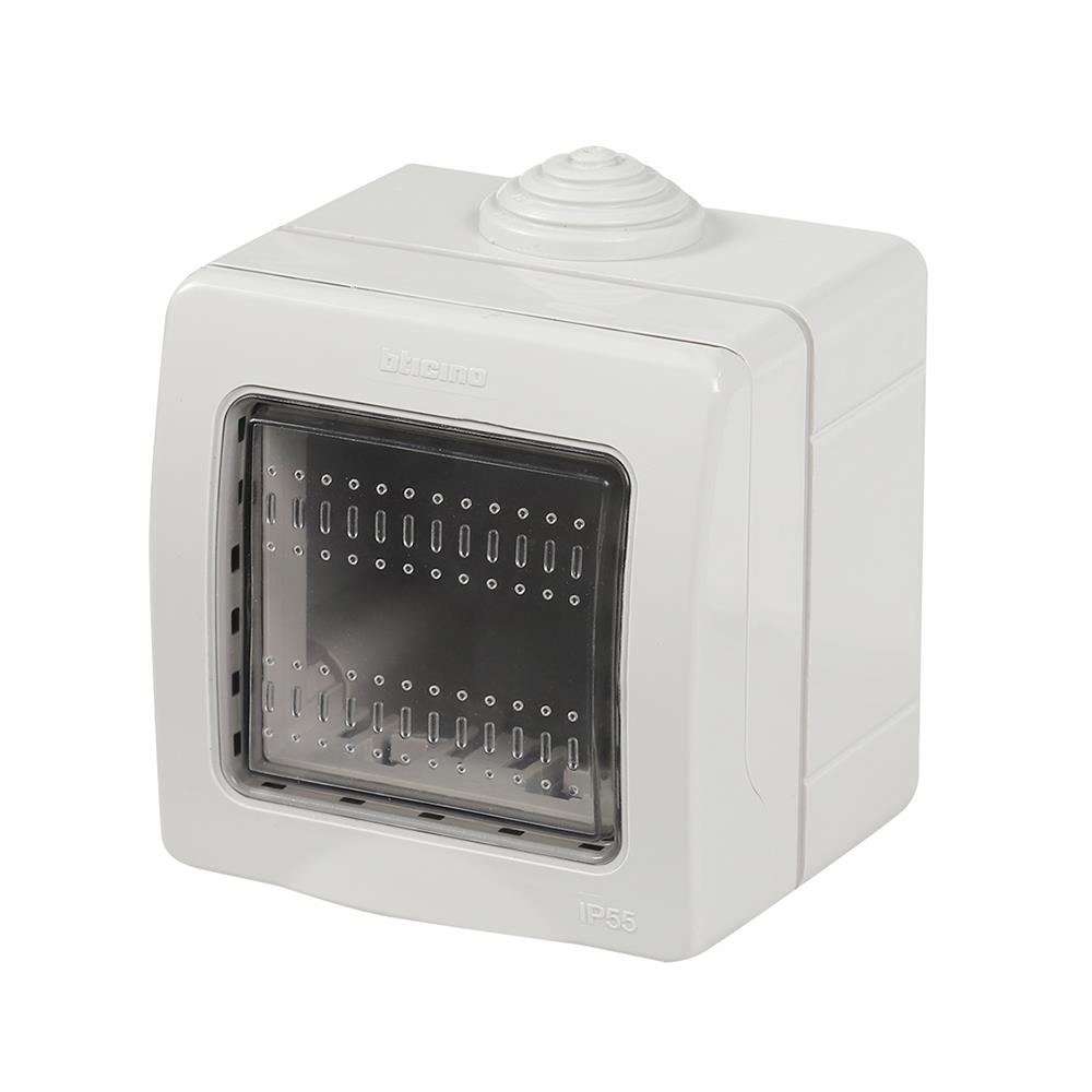 กล่องกันน้ำแบบลอย 2 ช่อง BTICINO 25502 สีเทา