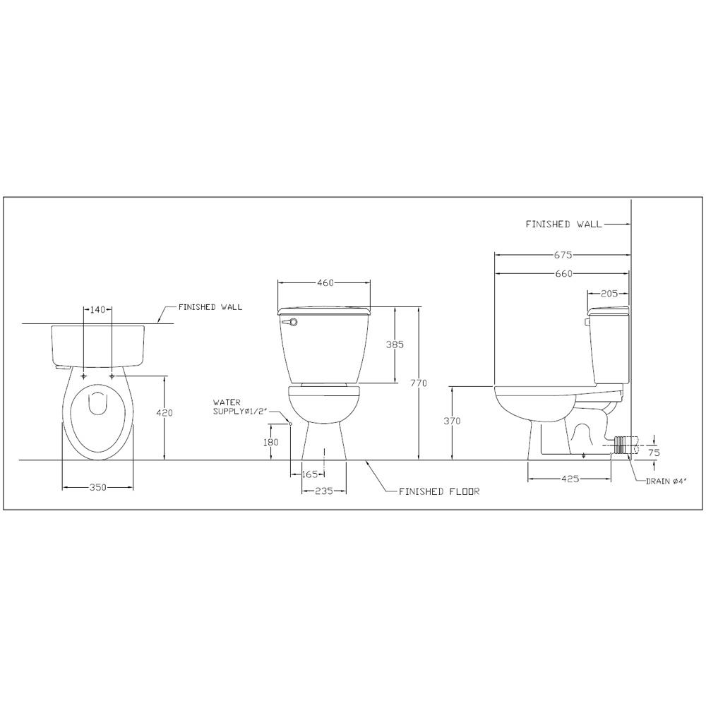 สุขภัณฑ์ 2 ชิ้น KARAT K12226X 6 ลิตร สีขาว