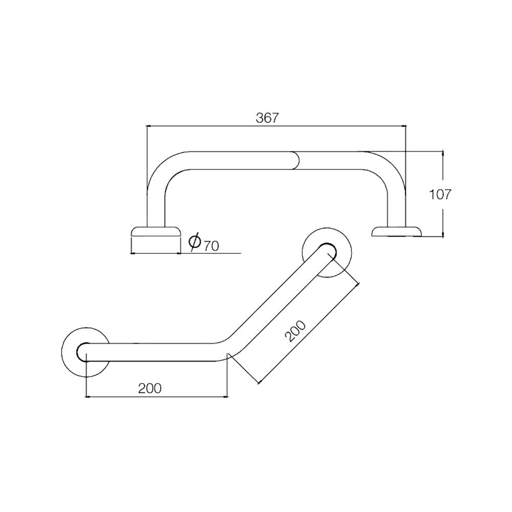 ราวมือจับกันลื่น ตัว V WS HR-1101-2-20