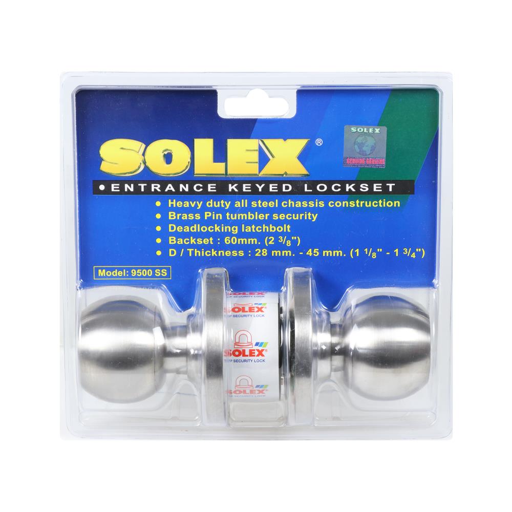 ลูกบิดทั่วไป SOLEX 9500 SS หัวกลม สีสเตนเลส