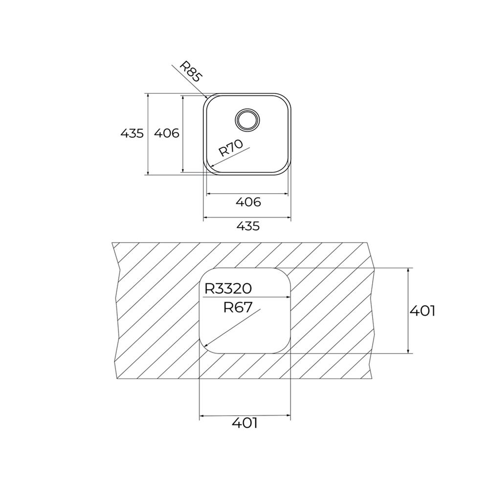 ซิงค์ฝัง 1 หลุม TEKA BE40.40 43.5 ซม.