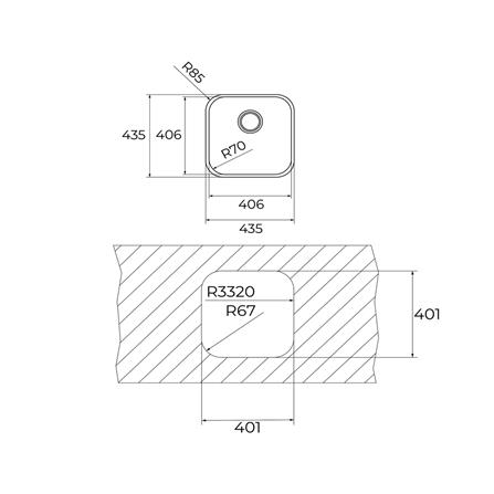 ซิงค์ฝัง 1 หลุม TEKA BE40.40 43.5 ซม._3