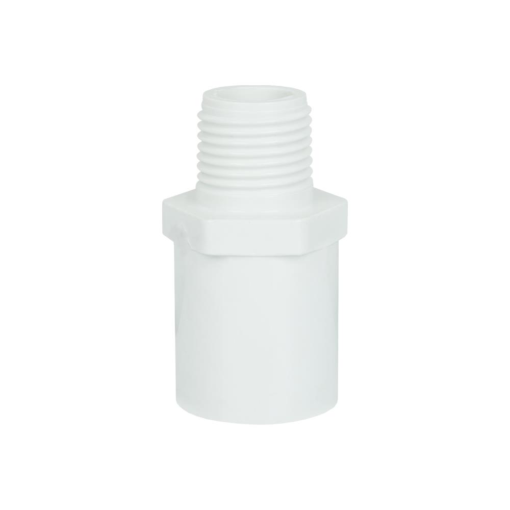 ข้อต่อตรงเกลียวนอก ท่อน้ำไทย 1/2นิ้ว สีขาว