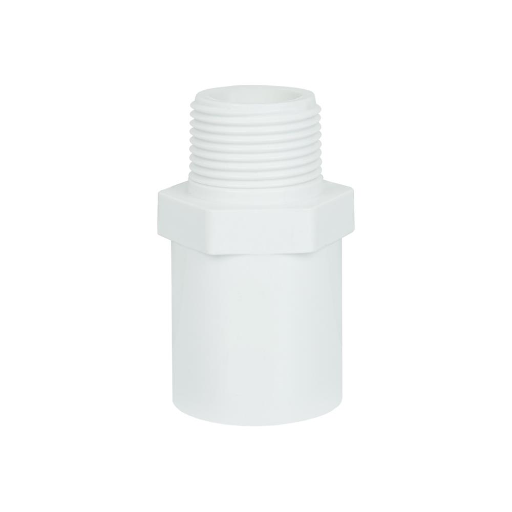 ข้อต่อตรงเกลียวนอก ท่อน้ำไทย 3/4 นิ้ว สีขาว