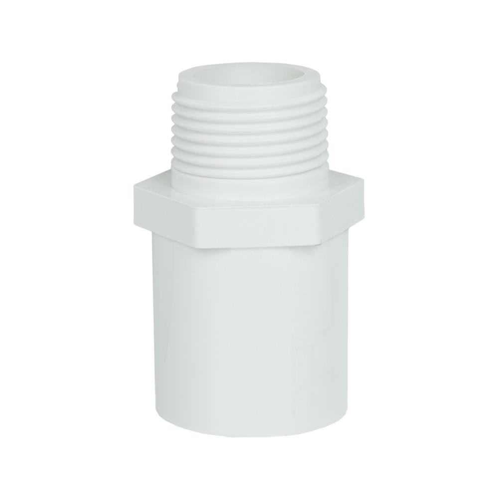 ข้อต่อตรงเกลียวนอก ท่อน้ำไทย 1 นิ้ว สีขาว