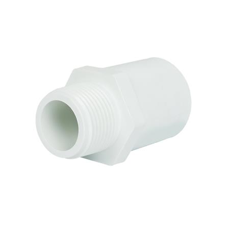 ข้อต่อตรงเกลียวนอก ท่อน้ำไทย 1 นิ้ว สีขาว