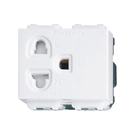 เต้ารับเดี่ยว 3 ขา มีม่านนิรภัย PANASONIC WEG1181K สีขาว_0