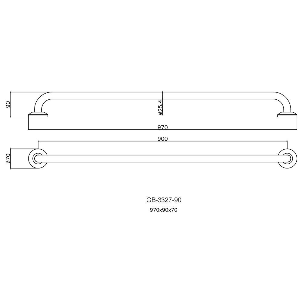 ราวมือจับกันลื่น WS GB-3327-90 90 ซม.