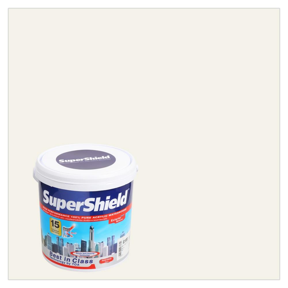 สีน้ำทาภายนอก TOA SUPERSHIELD สีขาว #G100 1 แกลลอน