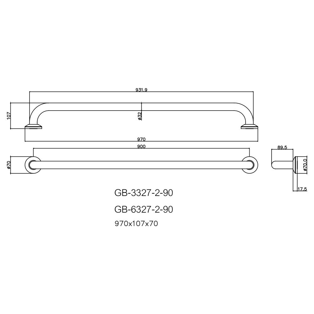 ราวมือจับกันลื่น WS GB-3327-2-90 90 ซม.