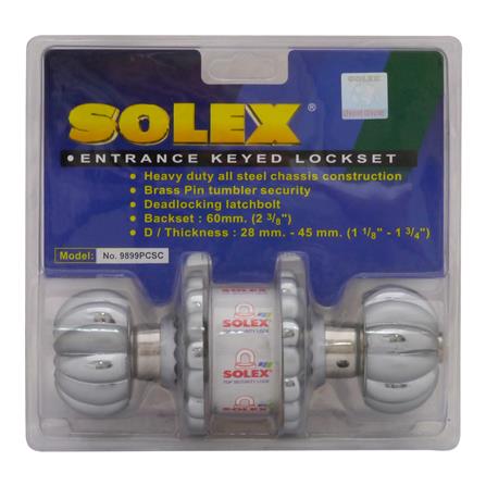 ลูกบิดทั่วไป SOLEX 9899 PC/SC หัวฟักทอง สีสเตนเลส/สเตนเลสเงา_0