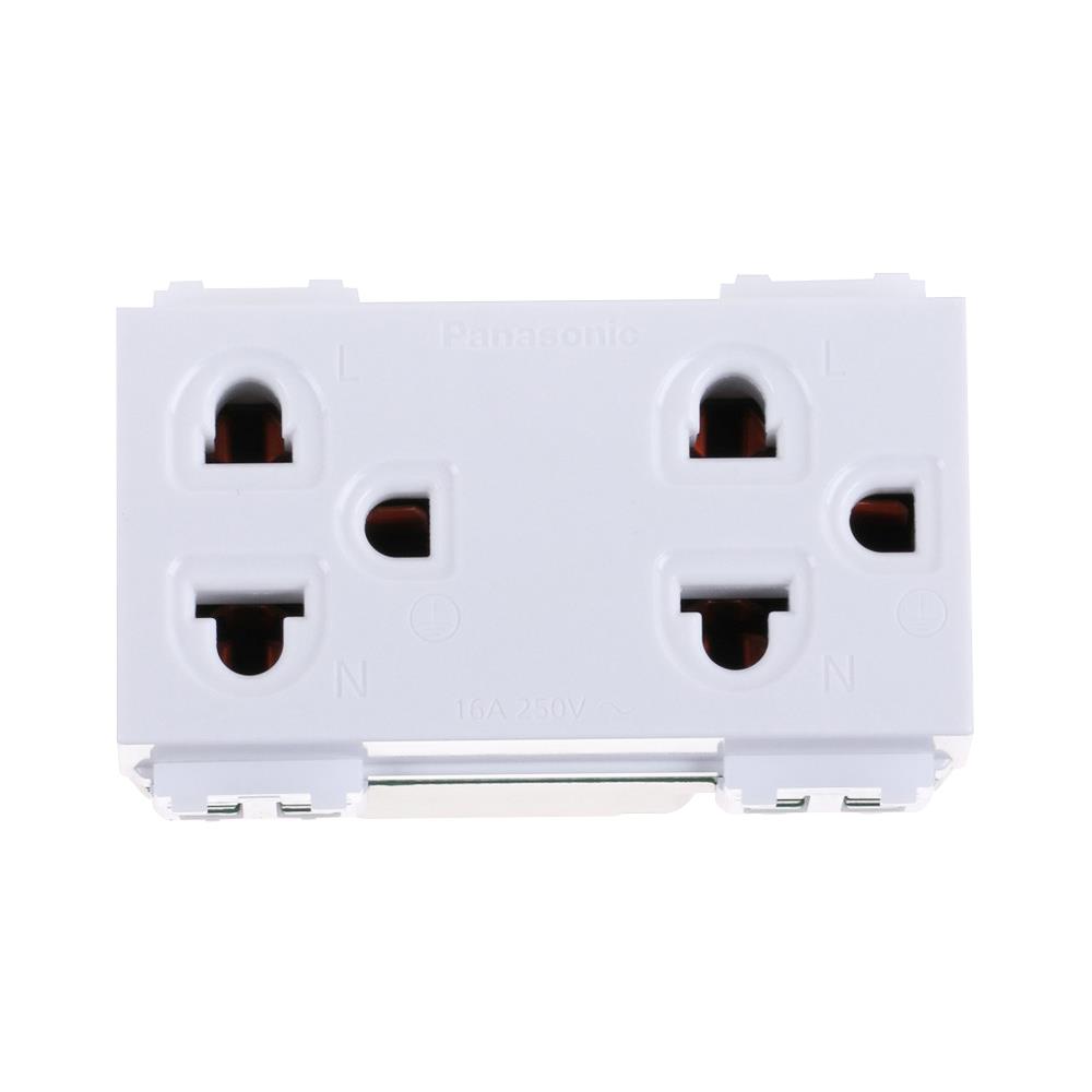 เต้ารับคู่ 3 ขา มีกราวด์ PANASONIC WEG 15929