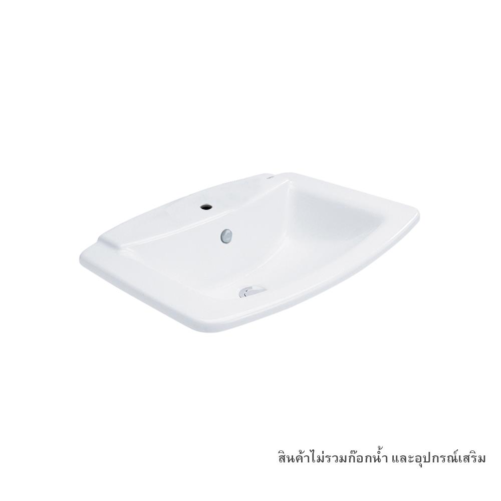 อ่างล้างหน้าฝัง บน เคาน์เตอร์ COTTO C0110 สีขาว