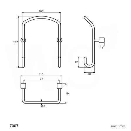 ขอแขวนผ้า WS 7007 สเตนเลส_1