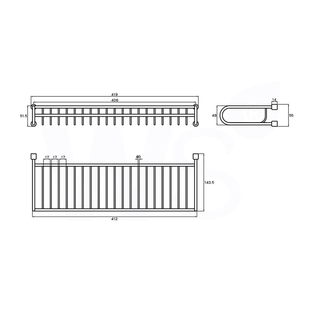 ตะแกรงวางของ WS 7101-40 สเตนเลส