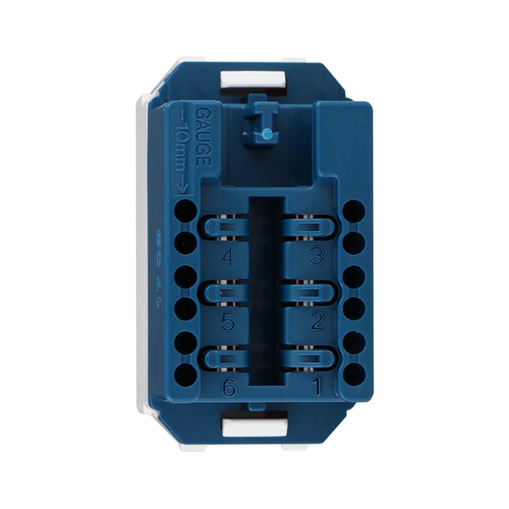 เต้ารับโทรศัพท์ PANASONIC 6P/6C WEG2166 สีขาว