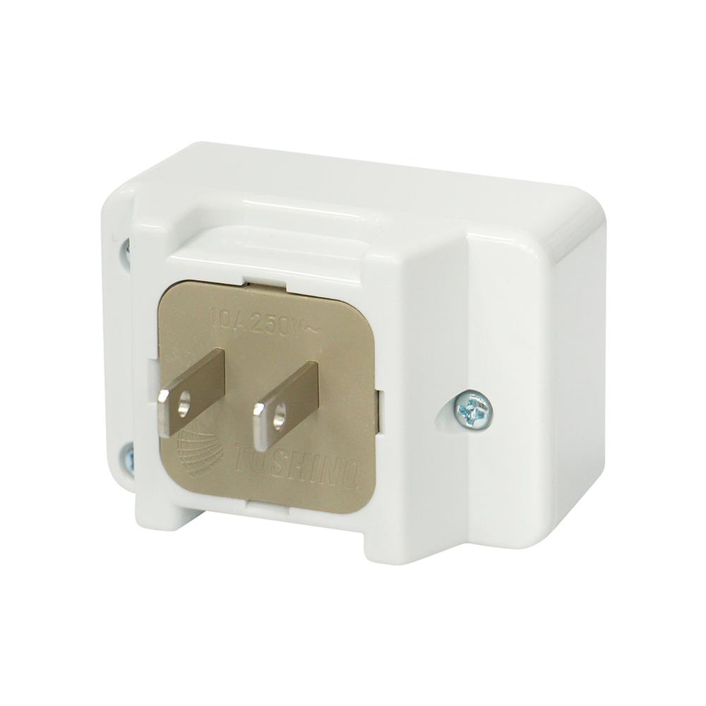 ปลั๊กแปลง 2 ขาแบน TOSHINO CO-6S สีขาว