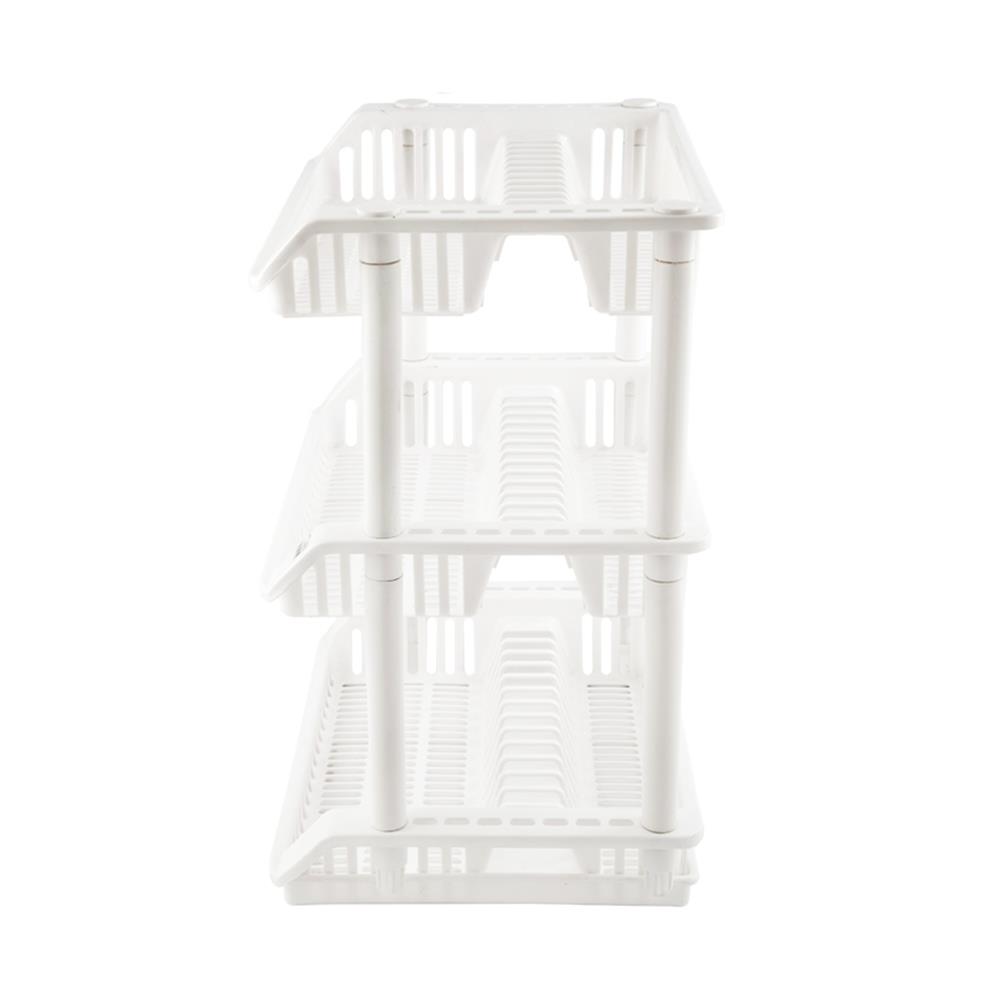 ชั้นคว่ำจานพลาสติก 3 ชั้น CSP 249-3 สีขาว