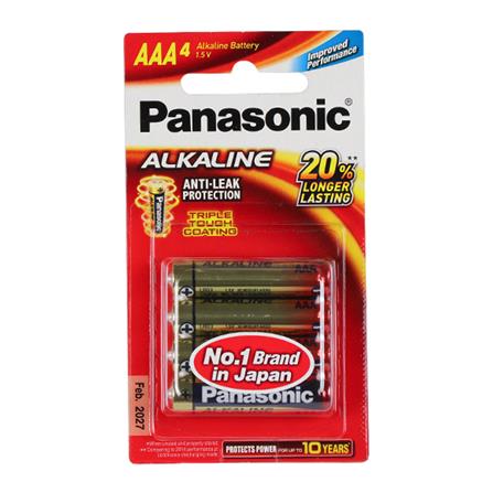 ถ่านอัลคาไลน์ PANASONIC AAA LR03T แพ็ก 4 ก้อน