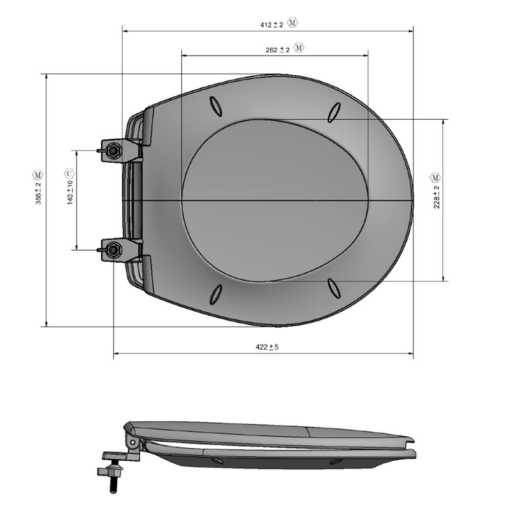 ฝารองนั่งพลาสติก AMERICAN STANDARD TF-3900000-WT สีขาว
