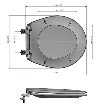 ฝารองนั่งพลาสติก AMERICAN STANDARD TF-3900000-WT สีขาว_2