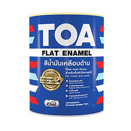 สีน้ำมัน TOA FLAT ENAMEL F888 สีดำ ด้าน 1 แกลลอน