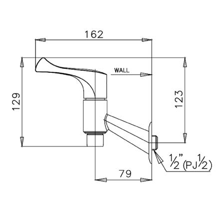 ก๊อกล้างพื้น 1 ทาง COTTO CT171C10(HM)_1