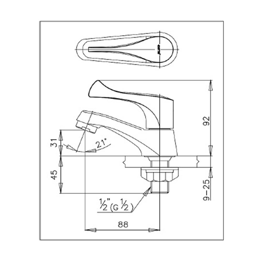 ก๊อกอ่างล้างหน้าเดี่ยว COTTO CT160C10(HM)