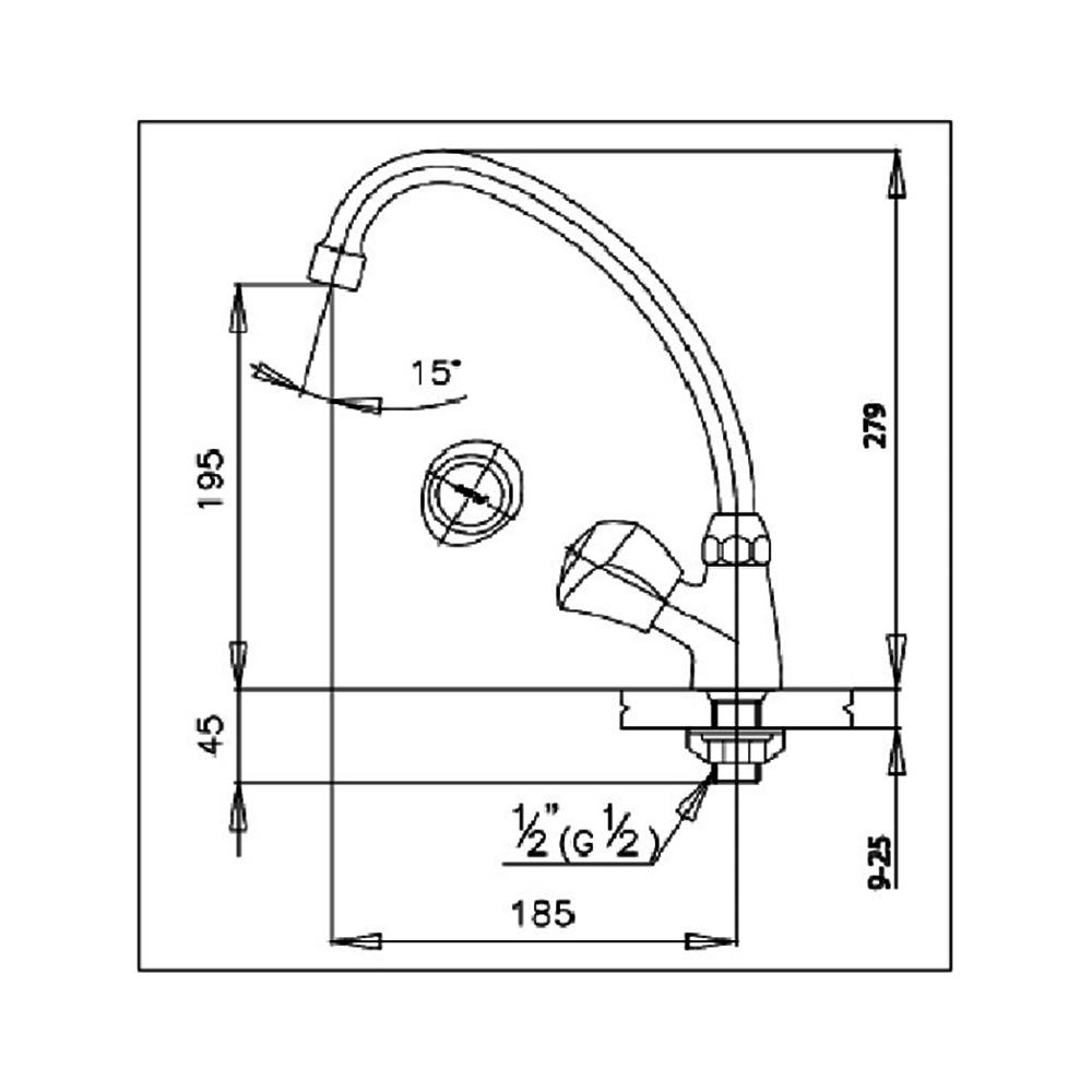 ก๊อกซิงค์เดี่ยว เคาน์เตอร์ COTTO CT186C11(HM)