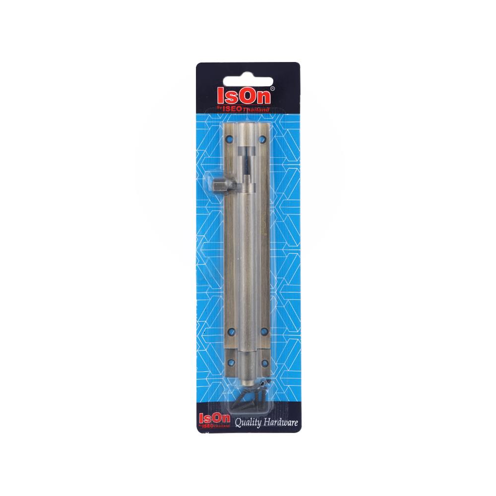 กลอนท้องปลิง ISON 6 นิ้ว สีทองเหลืองรมดำ