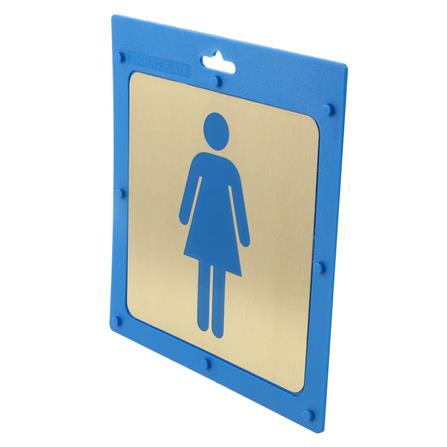 ป้ายห้องน้ำหญิง ทองเหลือง S&T 715 G_1