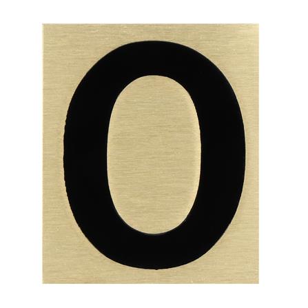 ป้ายตัวเลขอารบิค ทองเหลือง S&T 1096D เลข 0