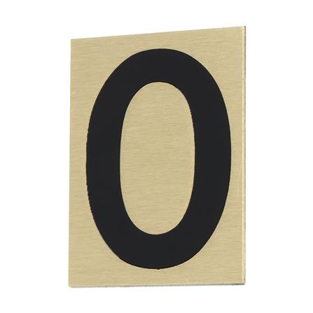 ป้ายตัวเลขอารบิค ทองเหลือง S&T 1096D เลข 0_1