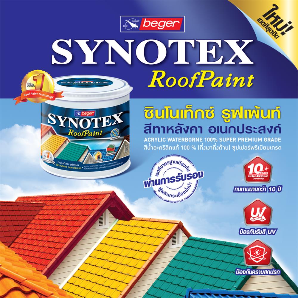 สีทาหลังคา BEGER SYNOTEX #R3015 สีน้ำเงินไพลิน 1 แกลลอน