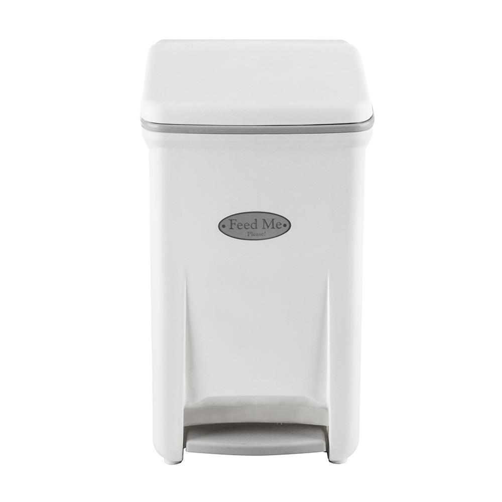 ถังขยะเหยียบเหลี่ยม PN PN6002 ขนาด 18.5L สีขาว/เทา