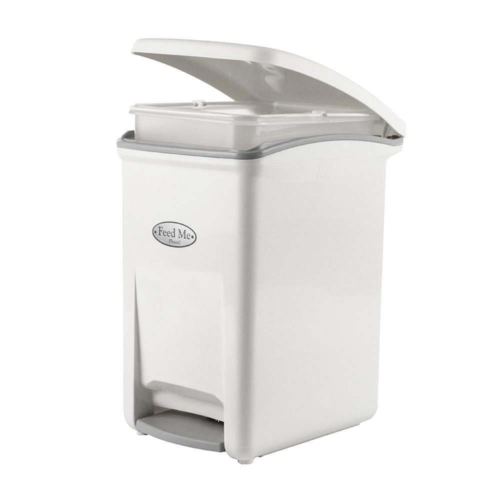 ถังขยะเหยียบเหลี่ยม PN PN6002 ขนาด 18.5L สีขาว/เทา