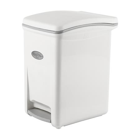 ถังขยะเหยียบเหลี่ยม PN PN6002 ขนาด 18.5L สีขาว/เทา