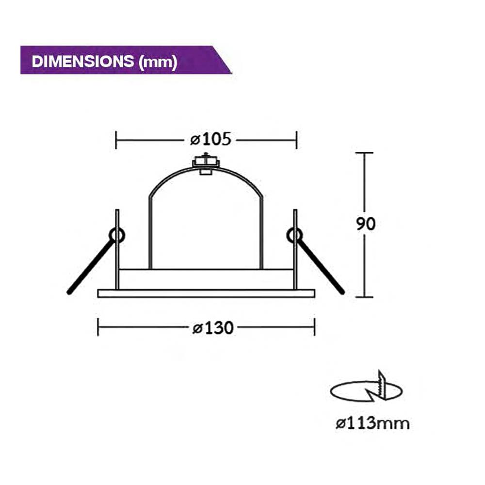 ดาวน์ไลท์ BEC HG 2228 ALUMINUM BASIC 4 นิ้ว สีขาว กลม