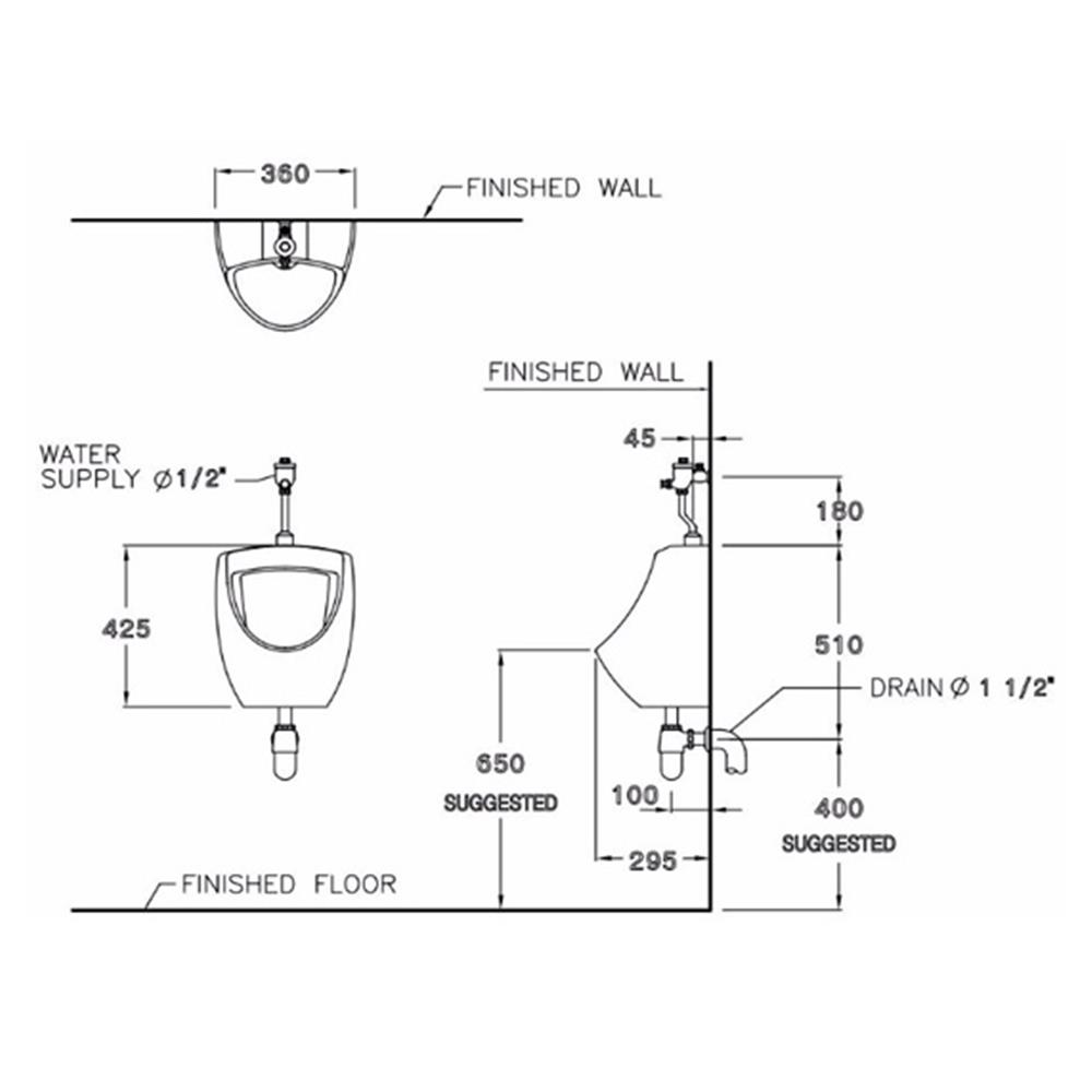 โถปัสสาวะชาย COTTO C3080 สีขาว