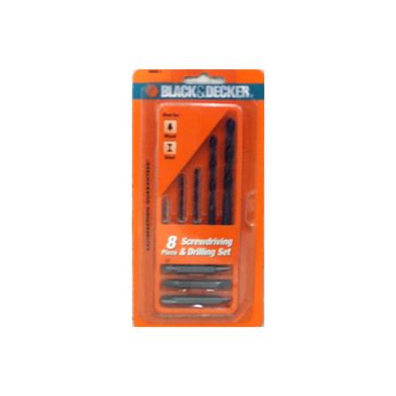 ดอกเจาะไม้ BLACK&DECKER 50608 แพ็ก 8 ชิ้น_0