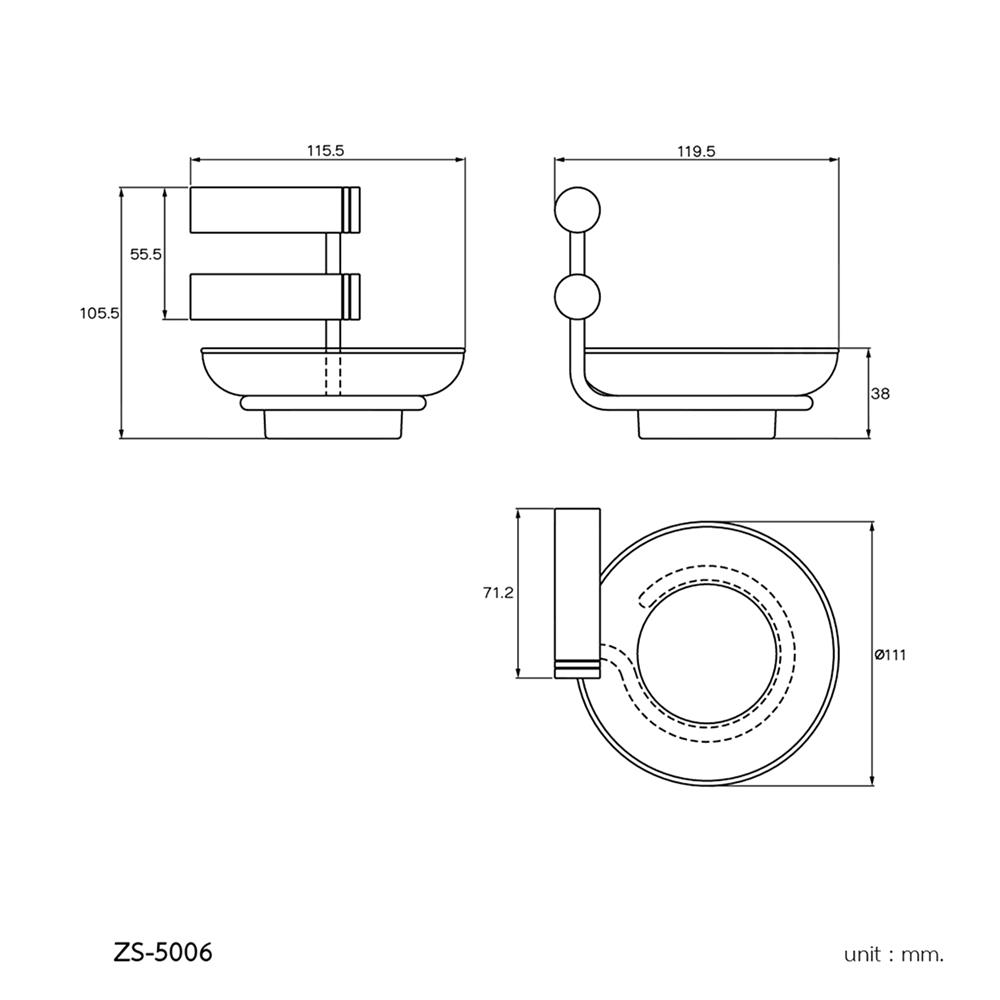 ที่ใส่สบู่ WS ZS-5006 สีสเตนเลส