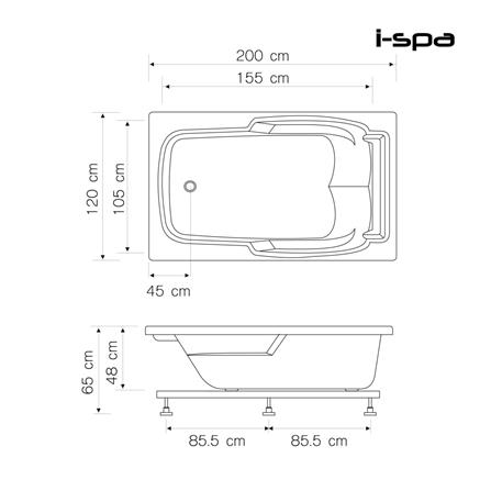 อ่างน้ำวนอัดอากาศ 200 ซม. BATHROOM DESIGN BD-LOB001WAF สีขาว_3