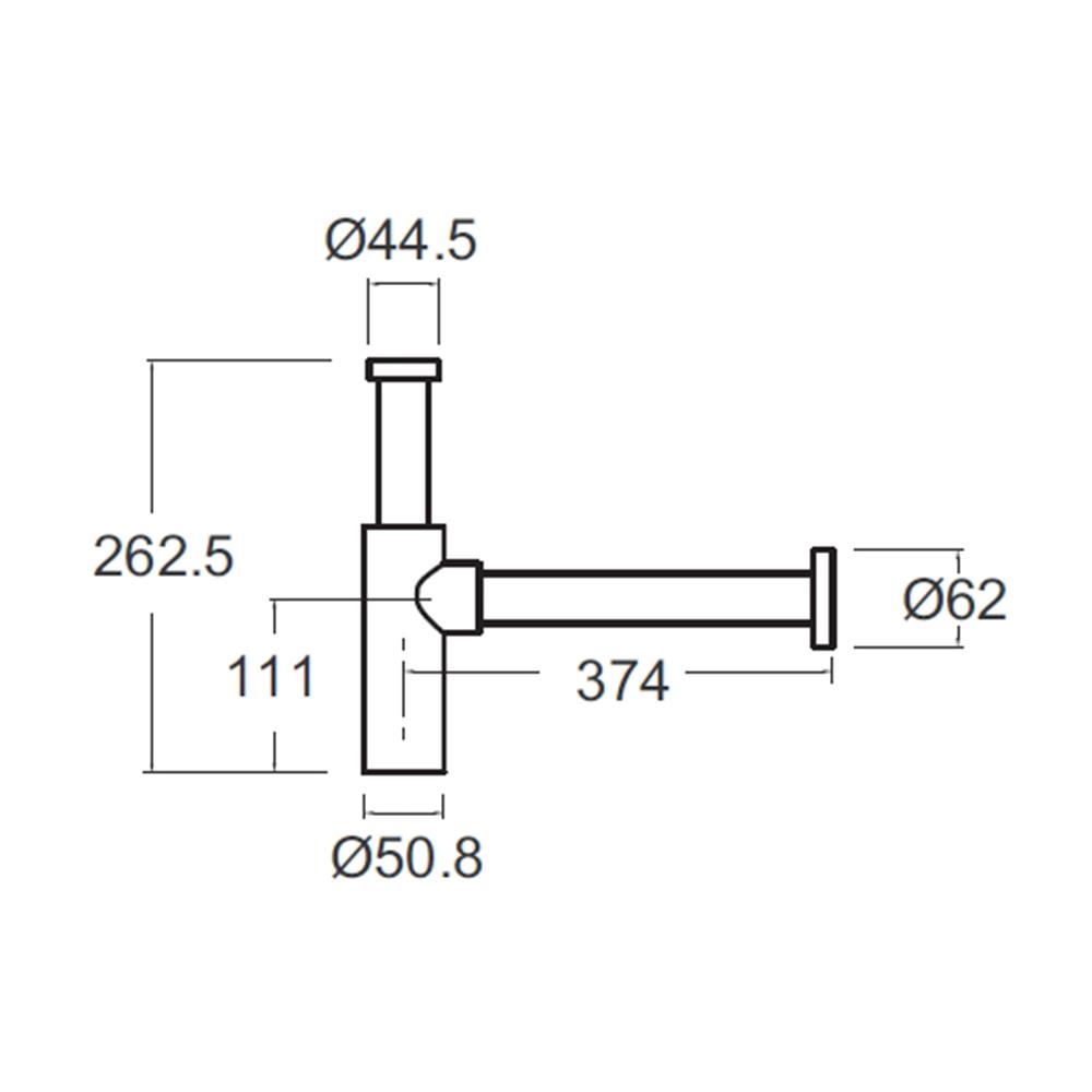 ท่อน้ำทิ้งอ่างล้างหน้าพีแทรป AMERICAN STANDARD A-8105-N 30 ซม.