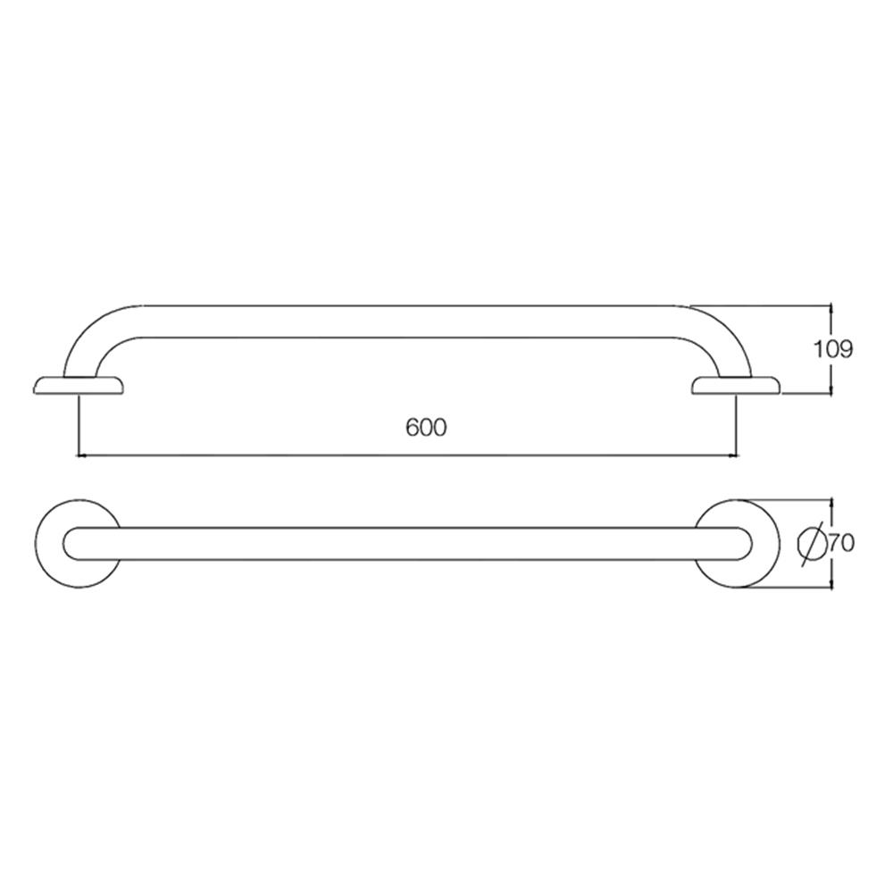 ราวกันลื่นตรง GB3327-3/60