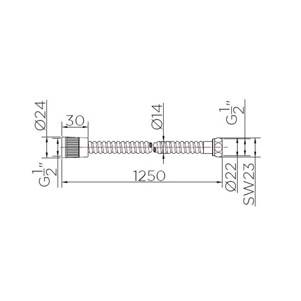 สายฝักบัว KARAT BSW1-50 125 ซม. CH