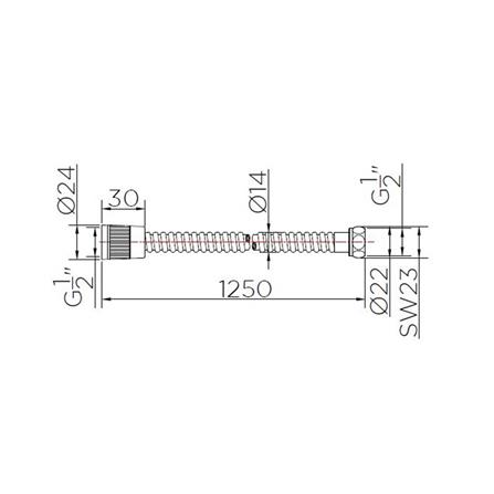 สายฝักบัว KARAT BSW1-50 125 ซม. CH_1