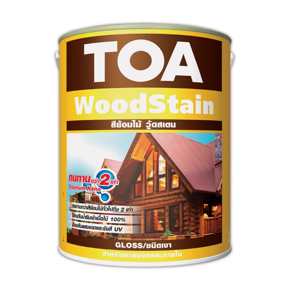 สีย้อมไม้ TOA WOODSTAIN 01 สีไม้สัก เงา 1 แกลลอน
