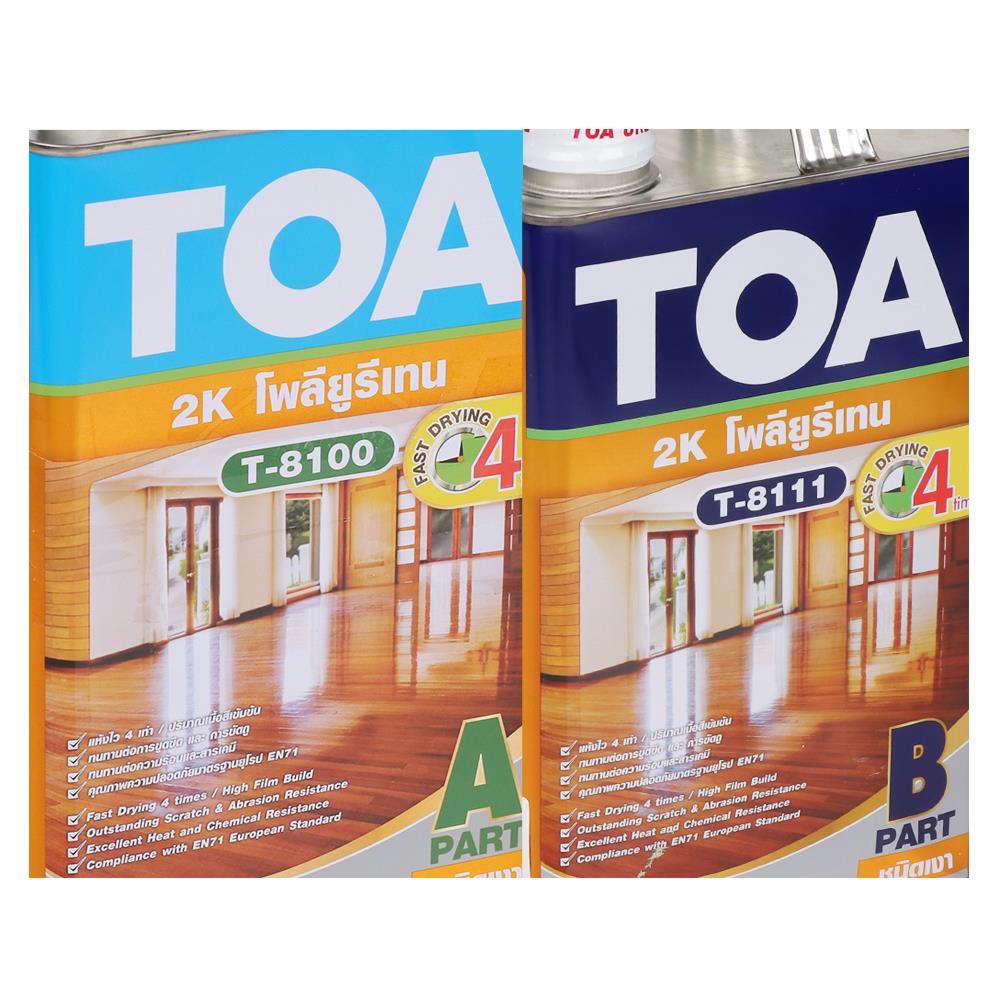 โพลียูรีเทนภายใน TOA T-8100 T-8111 2K PART A+B เงา 7 ลิตร