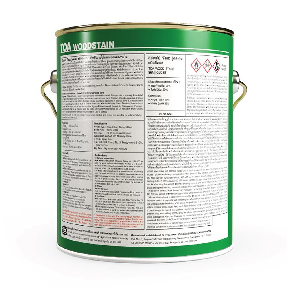 สีย้อมไม้ TOA WOODSTAIN S01 สีไม้สัก กึ่งเงา 1 แกลลอน